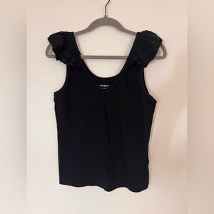 Old Navy Women's Black Ruffle Tank Top